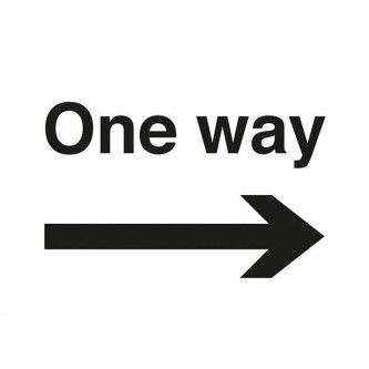 One Way Arrow Right - Landscape - Large