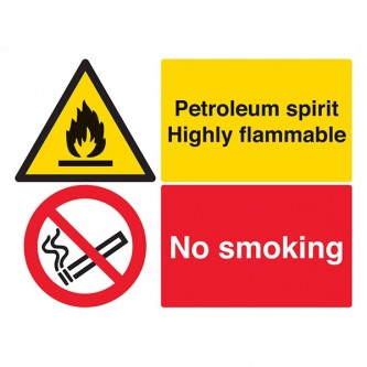 Petroleum Spirit Highly Flammable / No Smoking - Landscape - Large