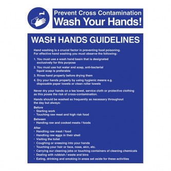 Wash Hands Guidelines - Portrait