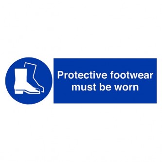 Protective Footwear Must Be Worn - Landscape