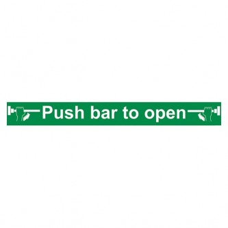 Push Bar To Open - Long Landscape