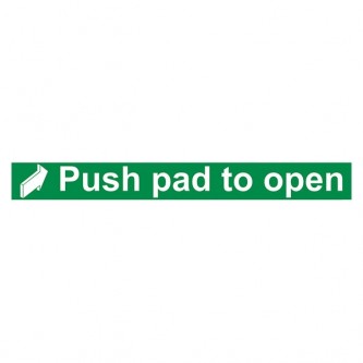 Push Pad To Open - Long Landscape