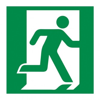 Running Man Right Symbol - Square