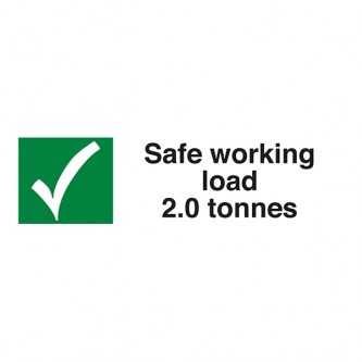 Safe Working Load 2.0 Tonnes  - Landscape