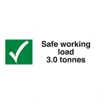 Safe Working Load 3.0 Tonnes  - Landscape
