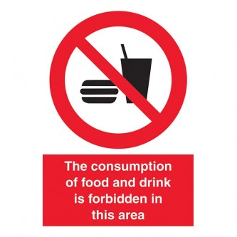 Consumption Of Food And Drink Forbidden In This Area - Portrait
