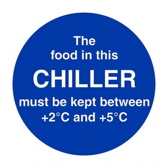 The Food In This Chiller Must Be Kept Between +2C and +5C - Square