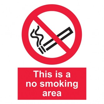 This Is A No Smoking Area  - Portrait