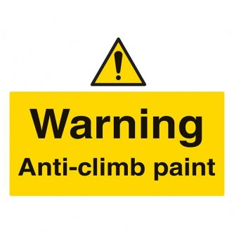 Warning Anti-Climb Paint - Landscape - Large