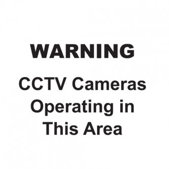 Warning - CCTV Cameras Operating In This Area - Landscape - Large
