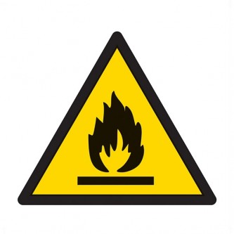 Warning Flammable Symbol - Square