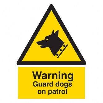 Warning - Guard Dogs On Patrol  - Portrait