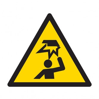 Warning Mind Your Head Symbol - Square
