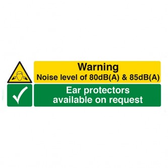 Danger Noise Level / Protectors Available - Landscape