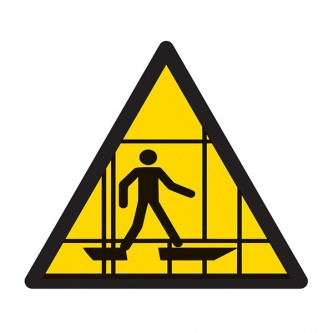 Warning Scaffolding Symbol - Square