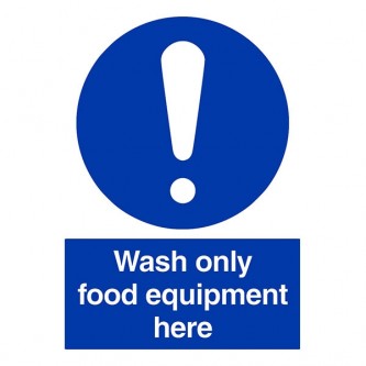 Wash Only Equipment Here - Portrait