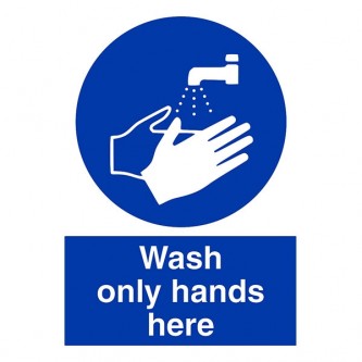 Wash Only Hands Here - Portrait
