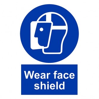Wear Face Shield - Portrait
